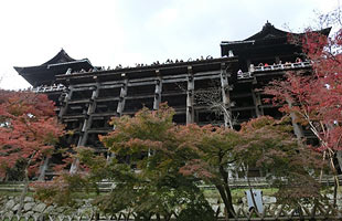 紅葉が映える清水寺の舞台裏（11月20日）