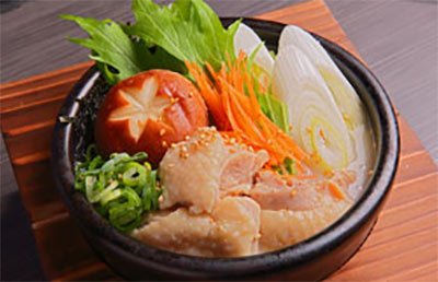 鶏白湯スープの水炊き茶漬け(同)