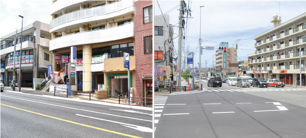 七隈駅（左）、七隈駅周辺（右）