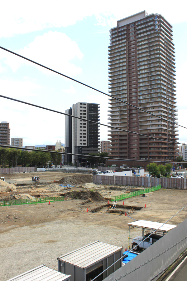 JR久留米駅東口の第二街区市街地再開発事業の対象地