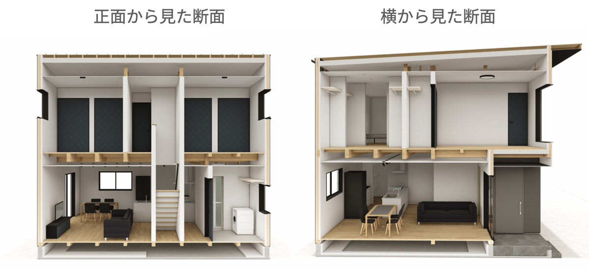 BIMは自由に断面を切り出すことが可能