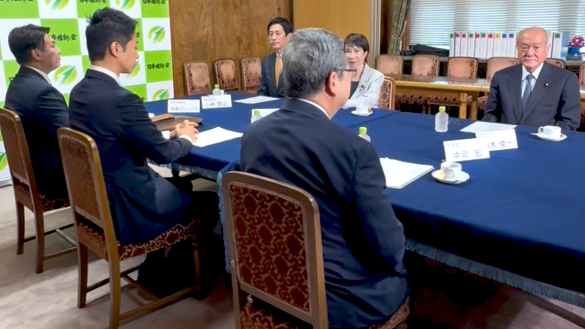 日本維新の会と自民党の両執行部の会談