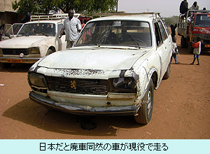 日本だと廃車同然の車が現役で走る