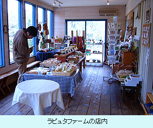 ラピュタファームの店内