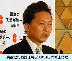 民主党総裁就任時（2009.5.16）の鳩山総理