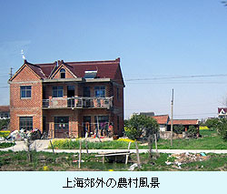 上海郊外の農村風景