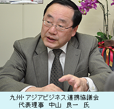 九州・アジアビジネス連携協議会　代表理事　中山　良一　氏