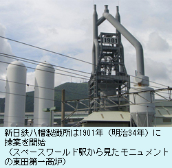 新日鉄八幡製鐵所は1901年（明治34年）に操業を開始