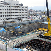 新築移転工事中の福岡徳洲会病院