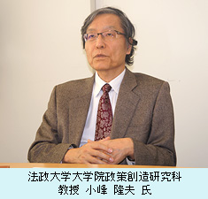 法政大学大学院政策創造研究科 教授 小峰 隆夫 氏