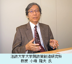 法政大学大学院政策創造研究科 教授　小峰　隆夫 氏