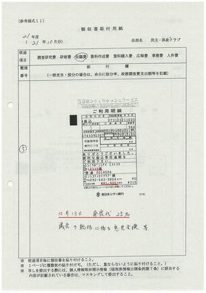 09年度 政務調査費収支報告書２