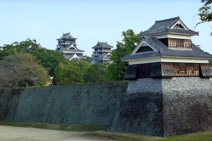 地震発生前の戌亥櫓の石垣
