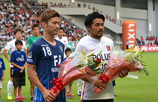 リオ五輪代表の亀川諒史選手と浦和・興梠慎三選手