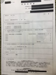 小川知事が提示した退院証明書