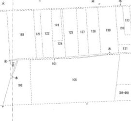 再開発事業区域の地図