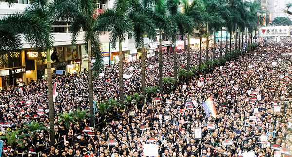 香港デモ（今年6月）