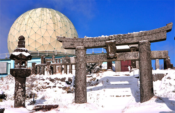脊振山山頂（1,055m）の雪景色（2009年1月24日撮影）