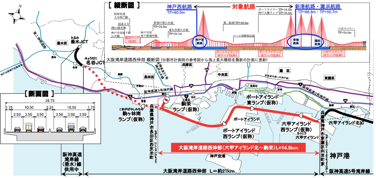 世界最大規模の連続斜張橋建設へ ついに動き出した阪神高速湾岸線 西伸部 前 公式 データ マックス Netib News