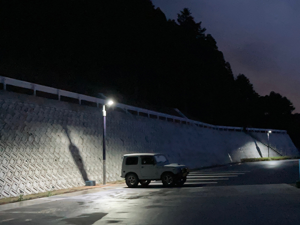 電源ポールの夜間の街灯としての利用