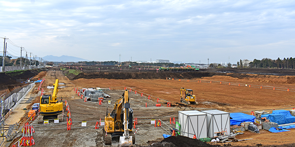 TSMC新工場予定地 造成工事の様子（2021年12月撮影）