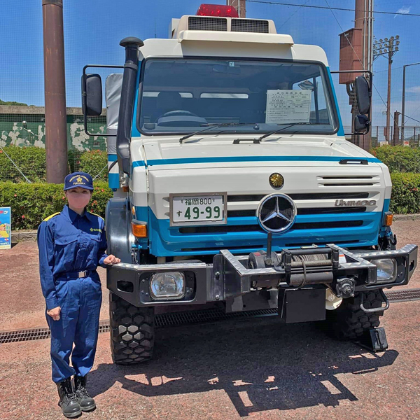 福岡県警察の高性能救助車「ウニモグ」