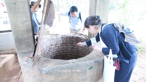 パラグアイにおいて、使われていない井戸に「MOSNON TB」を投与