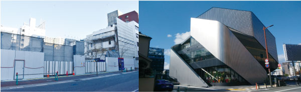 （左）新応研ビル新築工事（右）010 BUILDING