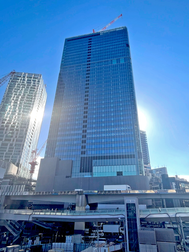 23年度竣工予定の渋谷駅桜丘口地区。中央の高層ビルはA-1棟。