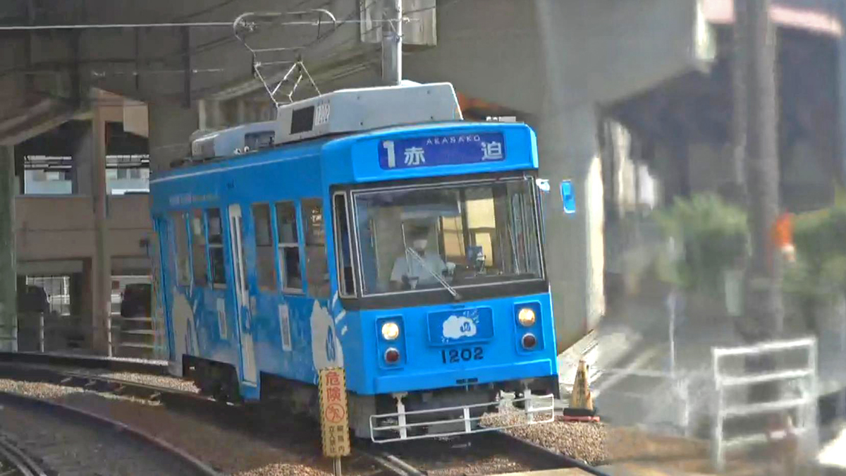 写真１　長崎電気軌道は、路面電車を運行する事業者である