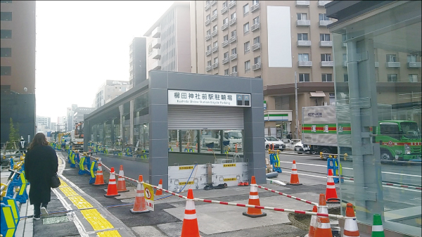 整備中の櫛田神社前駅
