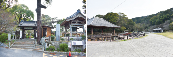 （左）武蔵寺（右）天拝山歴史自然公園