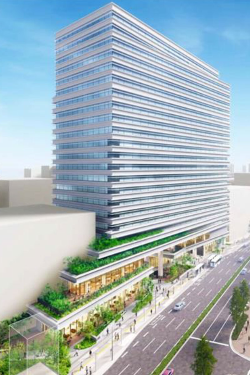 「（仮称）福岡天神センタービル建替計画」外観完成予想パース