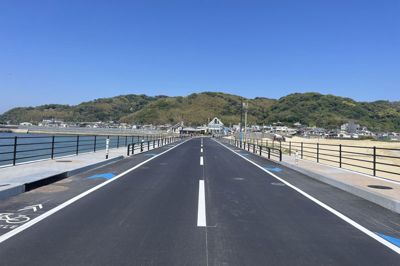 主要地方道志賀島和白線道路舗装工事