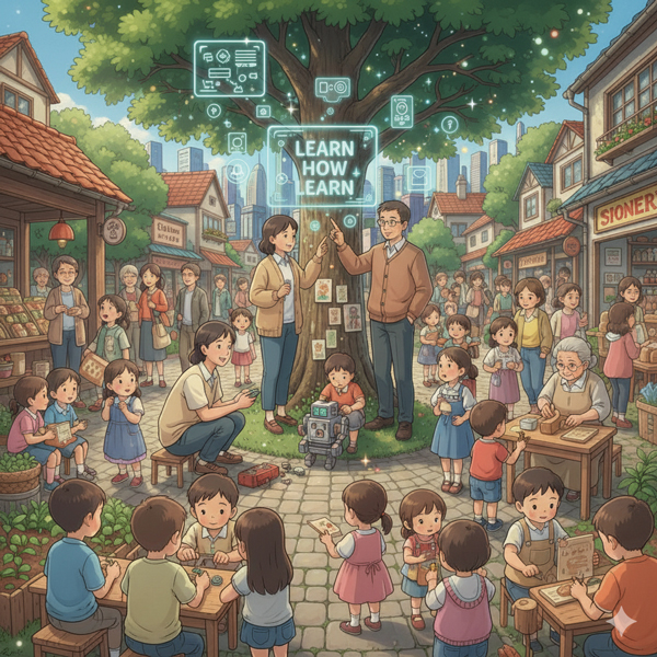 新しい学力観を　筆者イメージ画