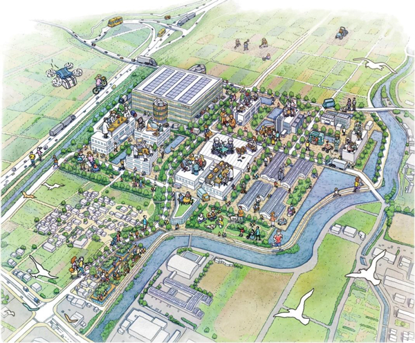 「サザン鳥栖クロスパーク」の完成イメージ（出所＝リリース「『サザン鳥栖クロスパーク』開発事業者選定に関するお知らせ」）