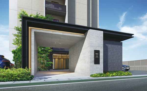 トラストレジデンス鳥栖古野町 アプローチ イメージパース