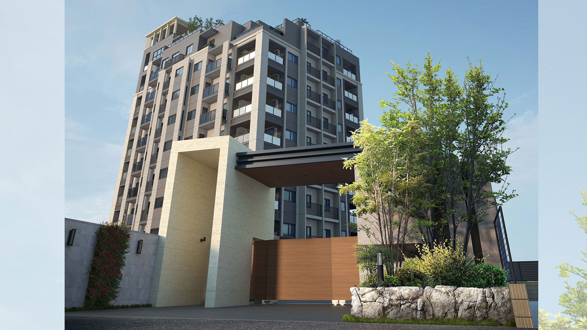 CLUB THE.HOUSE大橋テラス 外観CGパース