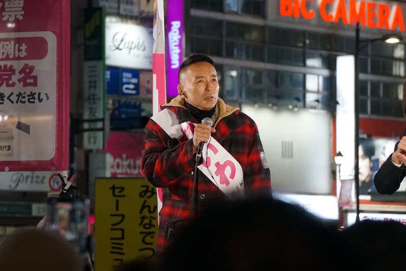 れいわ新選組の山本太郎代表