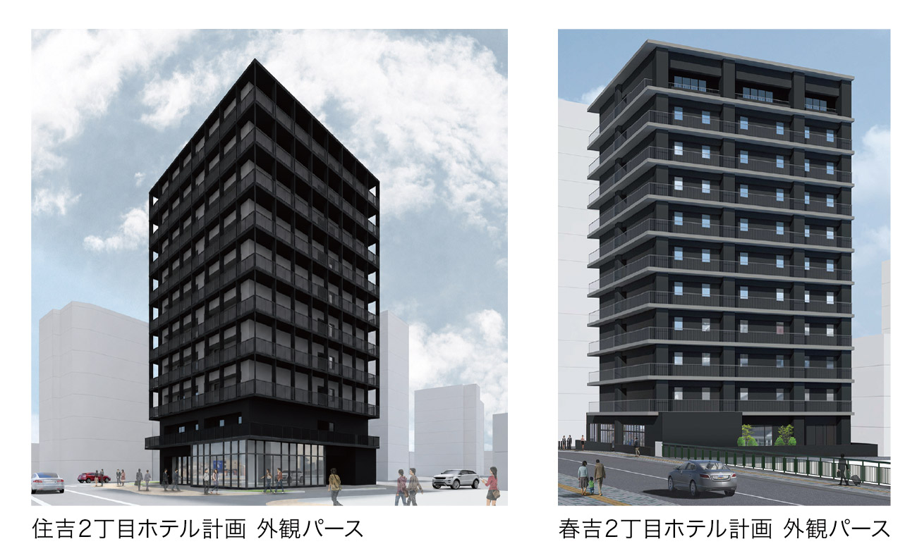 「灘の川橋」の両端で計画されているホテル