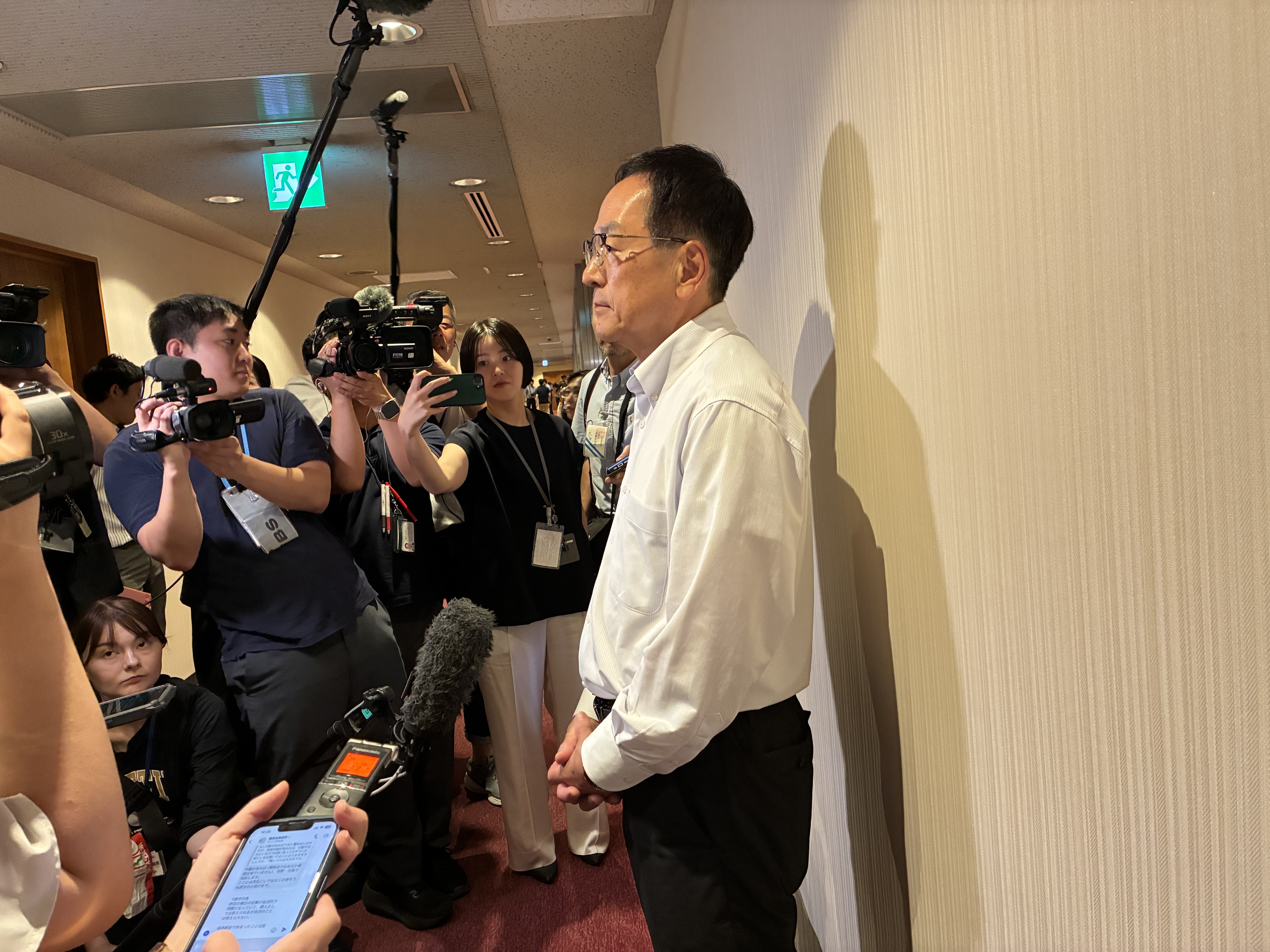 原中誠志民主県政クラブ県議団前会長（8月17日撮影）