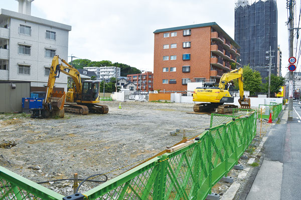 閉院した「今井医院」跡地での「福岡市中央区平尾5丁目解体工事」