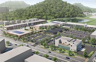 西区元岡の研究開発次世代拠点、設計者に溝江建設
