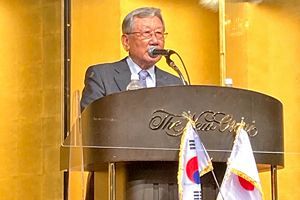 福岡県日韓親善協会で柳元駐日韓国大使講演