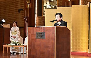 不老安正氏（（株）かさの家・代表取締役）～黄綬褒章受章を祝う会