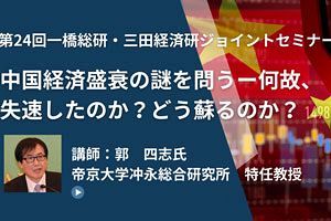 「中国経済盛衰の謎を問う」一橋総研・三田経済研セミナー