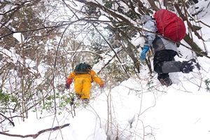 『脊振の自然に魅せられて』大雪の金山登山（前）