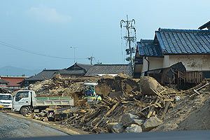 【九州北部豪雨】重機による撤去作業～杷木寒水地区