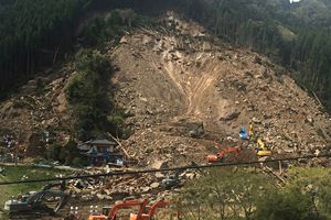 【山崩れ事故の現場から】耶馬渓の山崩れ現場で、新たに1人を発見～安否などは不明