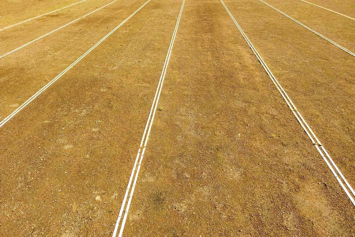 香椎高校のグラウンド整備、松本組が落札